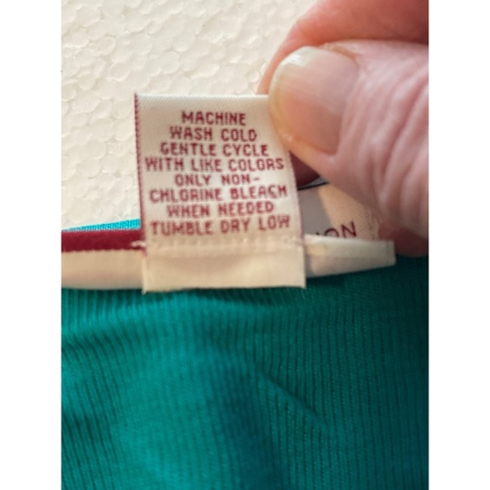Teal Green Knit Top Plus Size 1X Short Sleeve Casual comfy southwestern - Picture 5 of 6